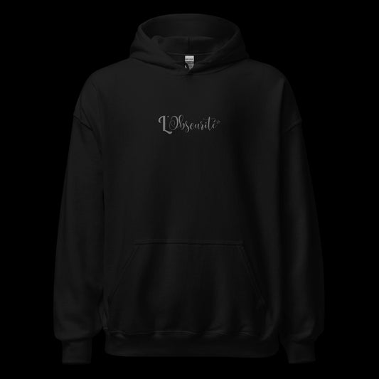 Cotton black hoodie with unique graphic designs for any outfit