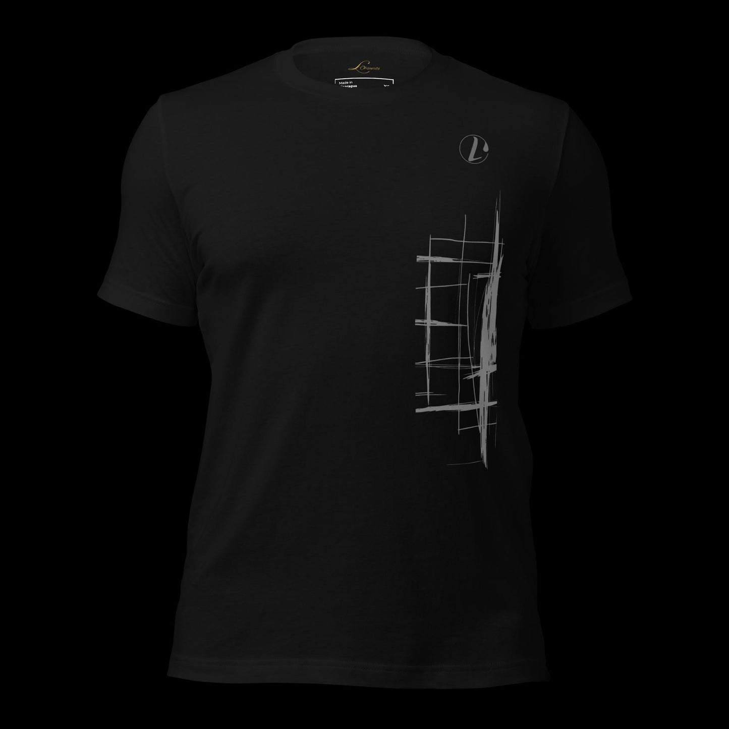 Dark side tee, simple lines, daily tee