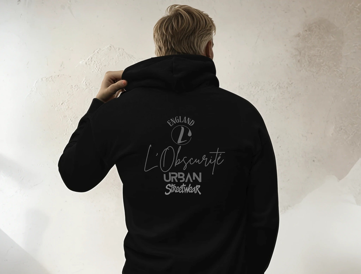 black hoodie urban style for men