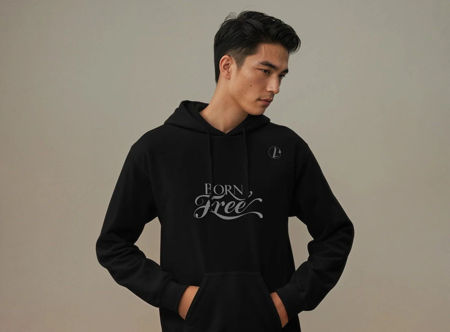 born free front hoodie men