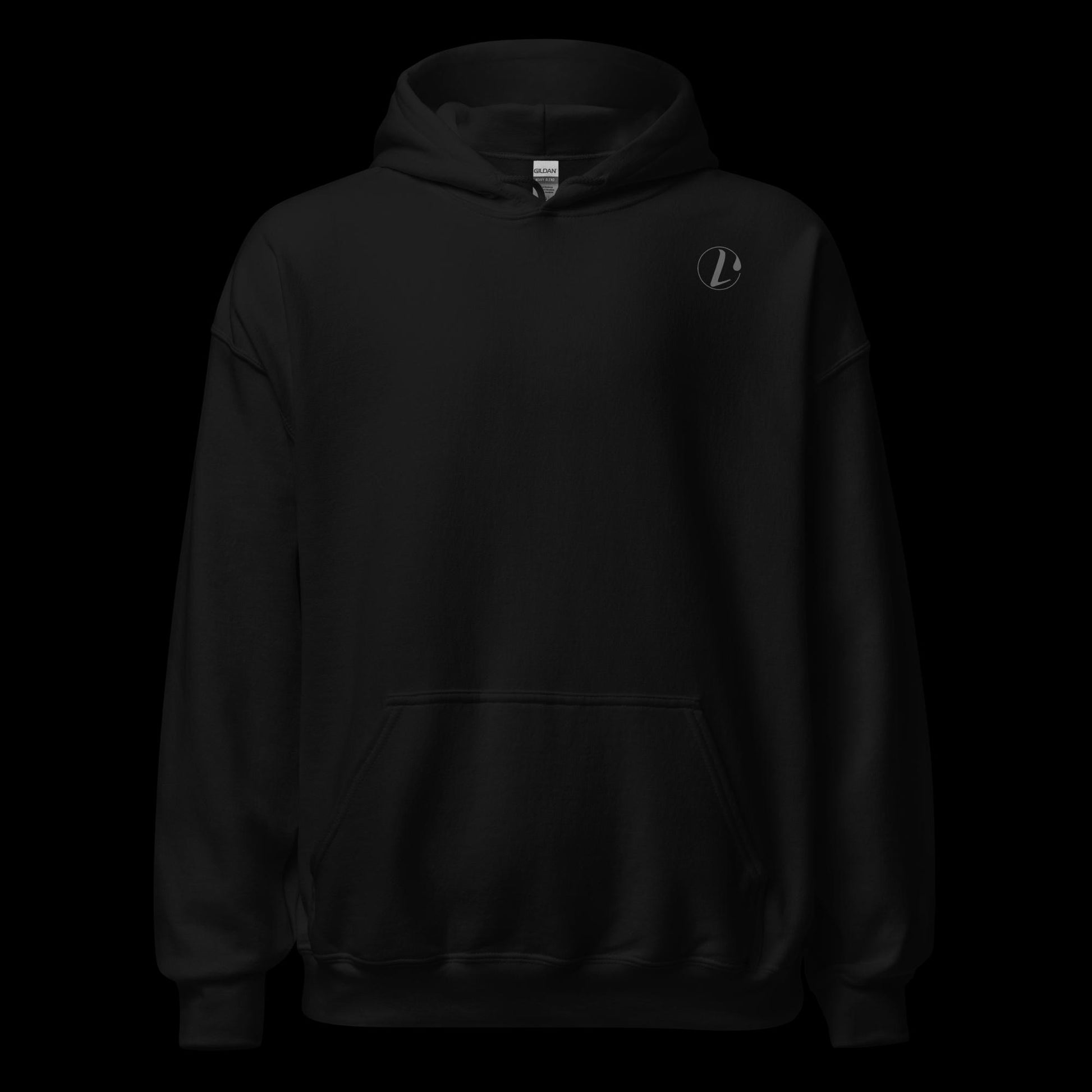 Black pullover hoodie for men, soft feel and warm 