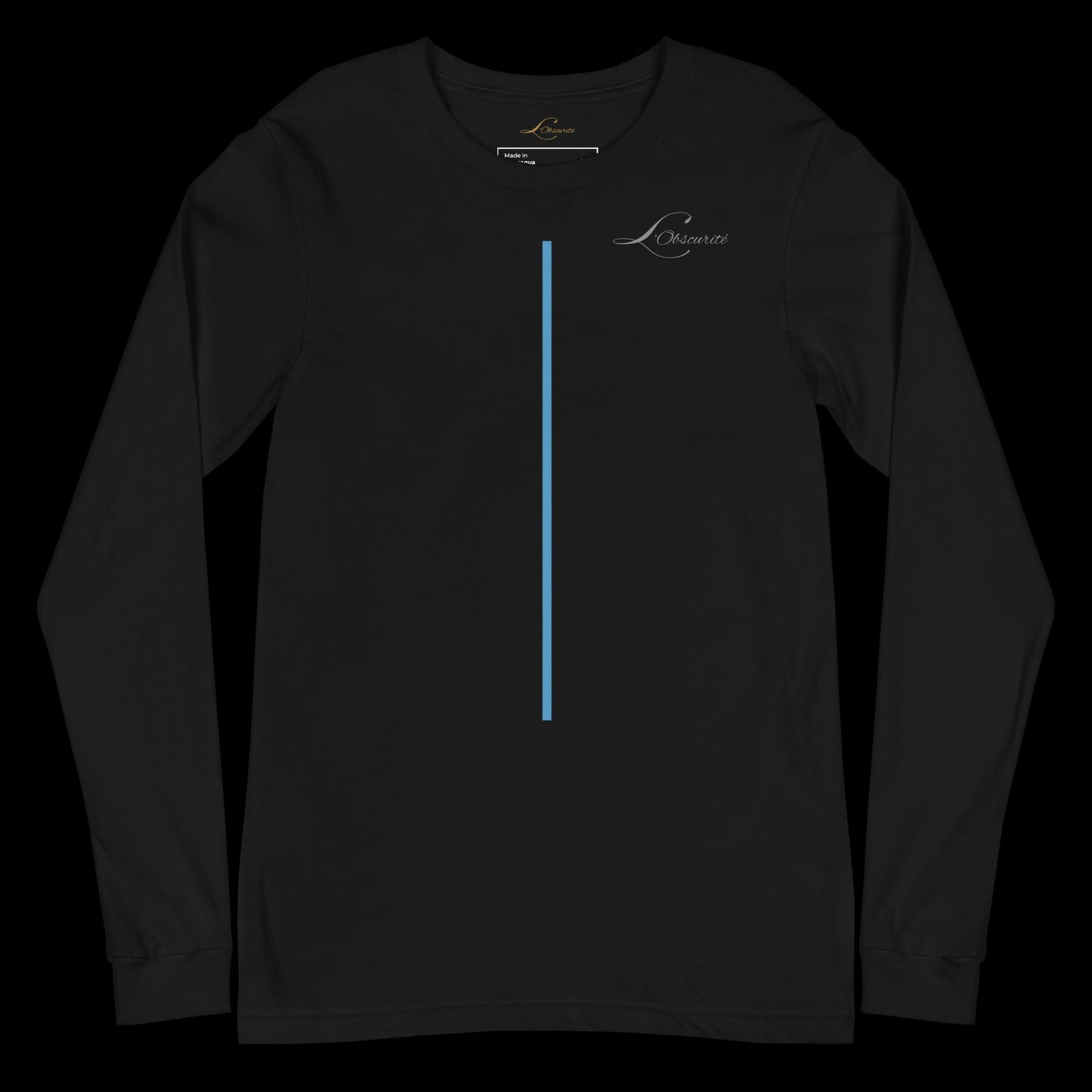 men cotton long sleeve blue line
