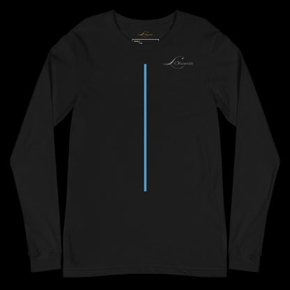 men cotton long sleeve blue line