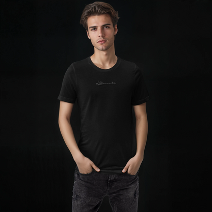 Cotton | Black crewneck t-shirts with unique graphic designs for any outfit